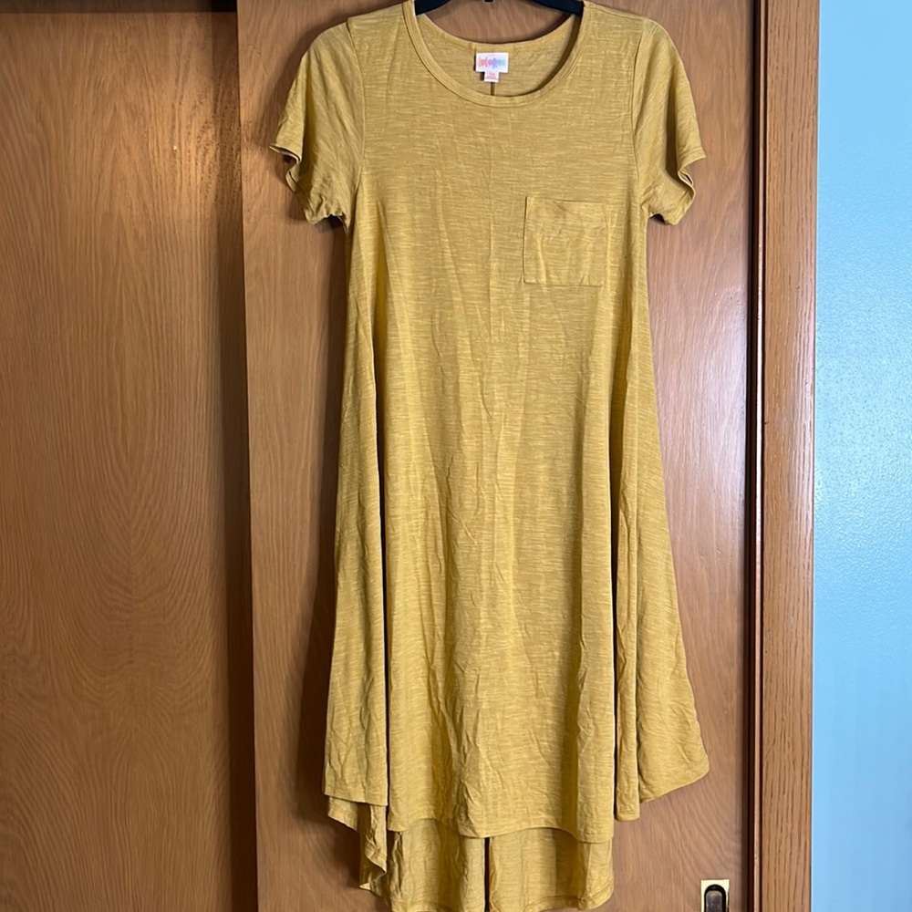 Lularoe yellow Carly style dress, size extra small